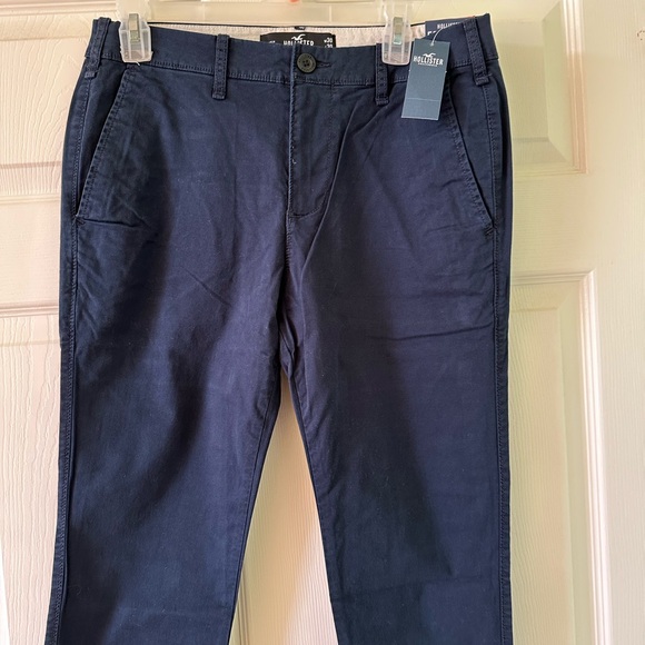 🆕 🌟👖Hollister Men’s Navy Slim Chino Pants 30x30 Epic Flex Stretch Casual Work - Picture 8 of 10